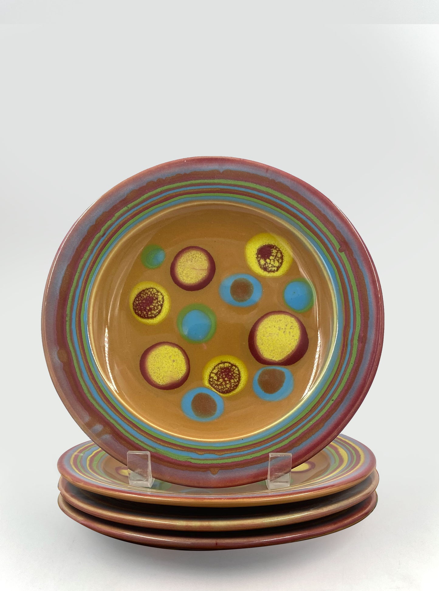 Saturn Orange Salad Plate - Lasser Ceramics