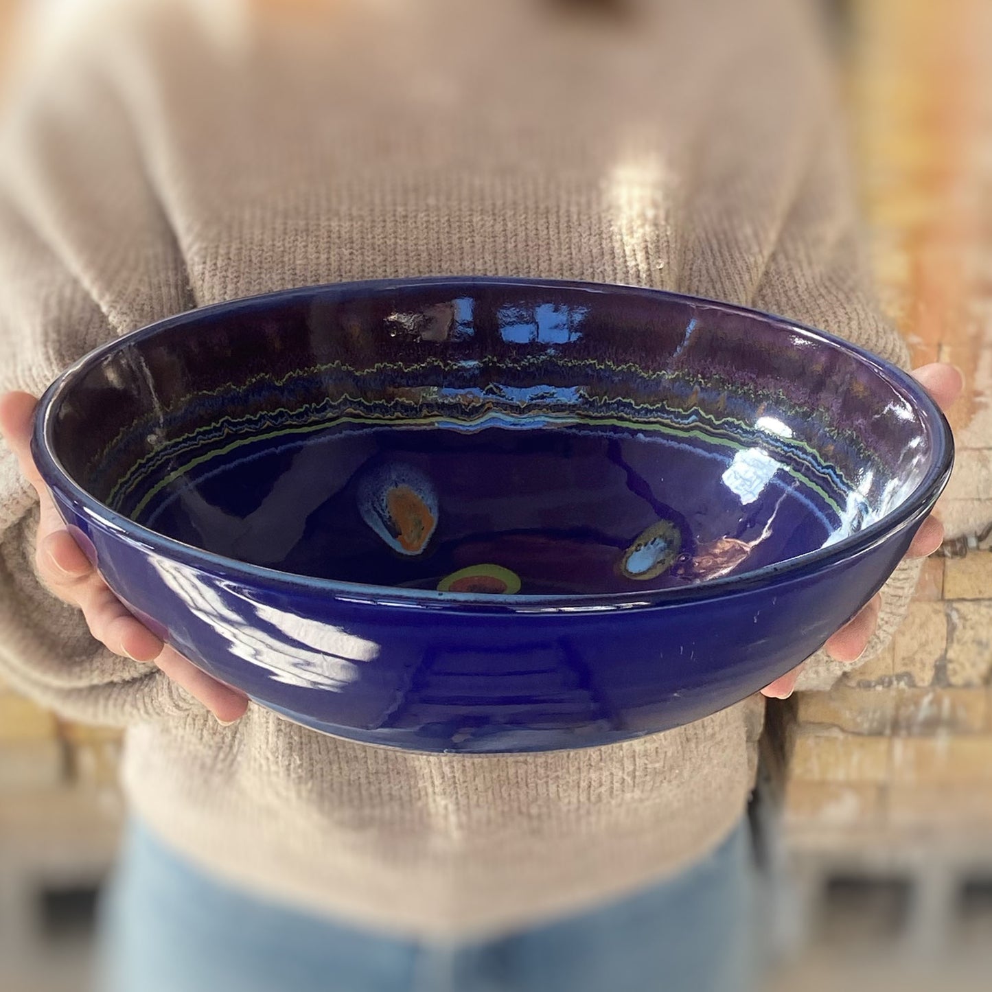 Galaxy Blue Serving Bowl