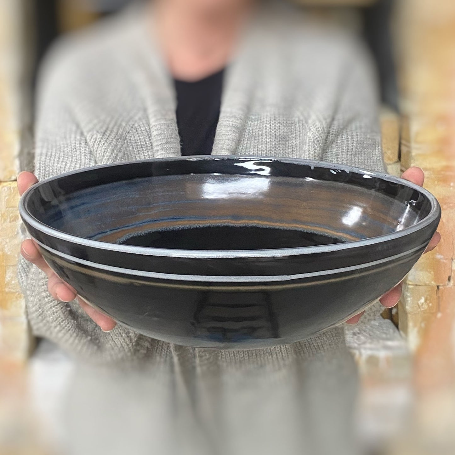 Tiger Stripe Serving Bowl