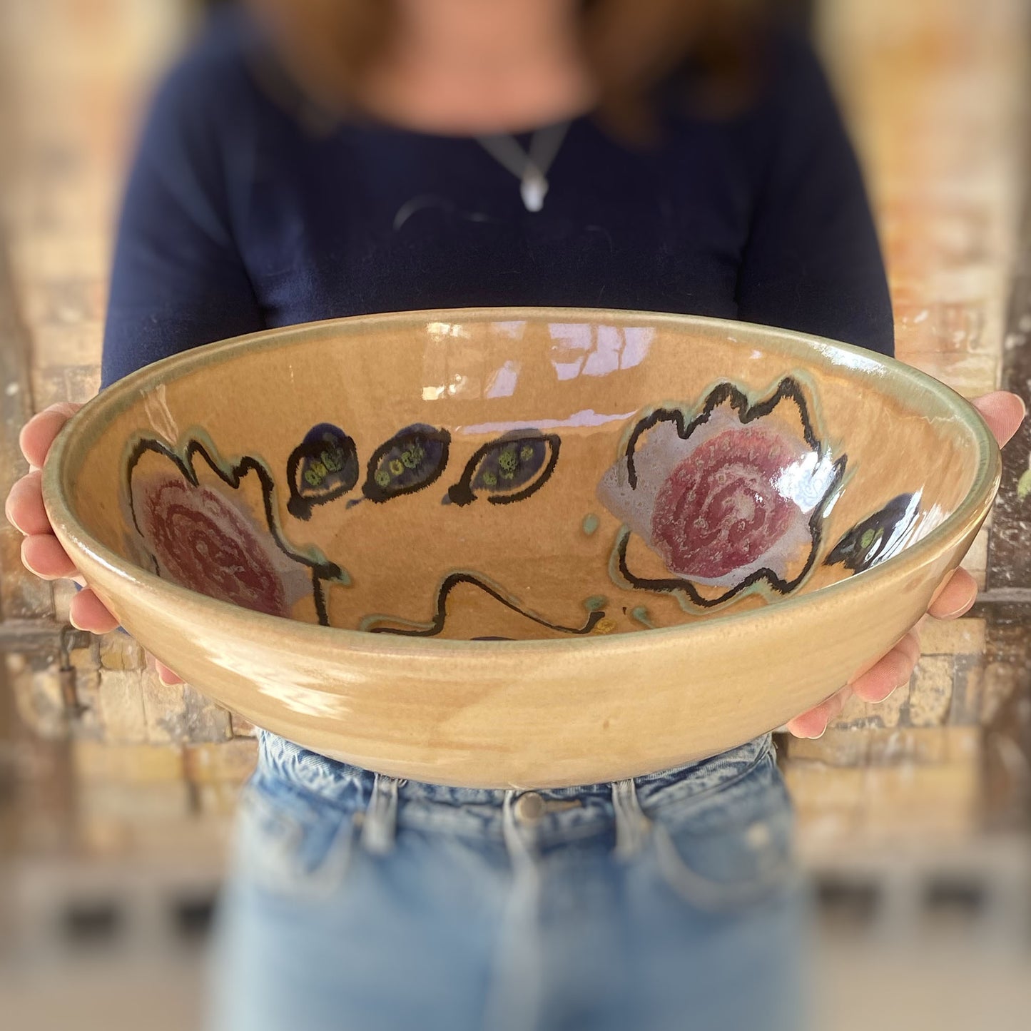 Vermont Rose Serving Bowl