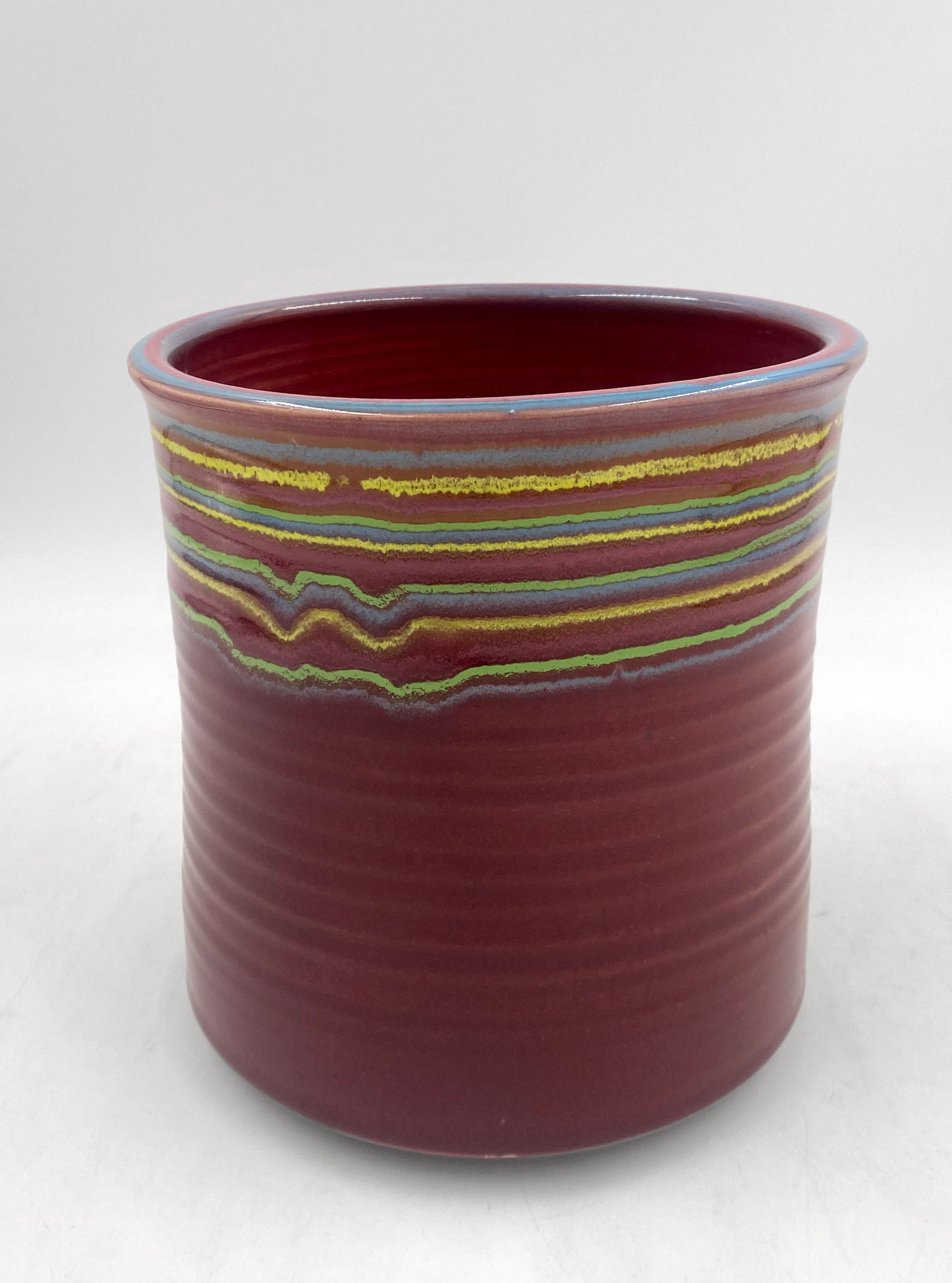 Asteroid Red Utensil Holder - Lasser Ceramics