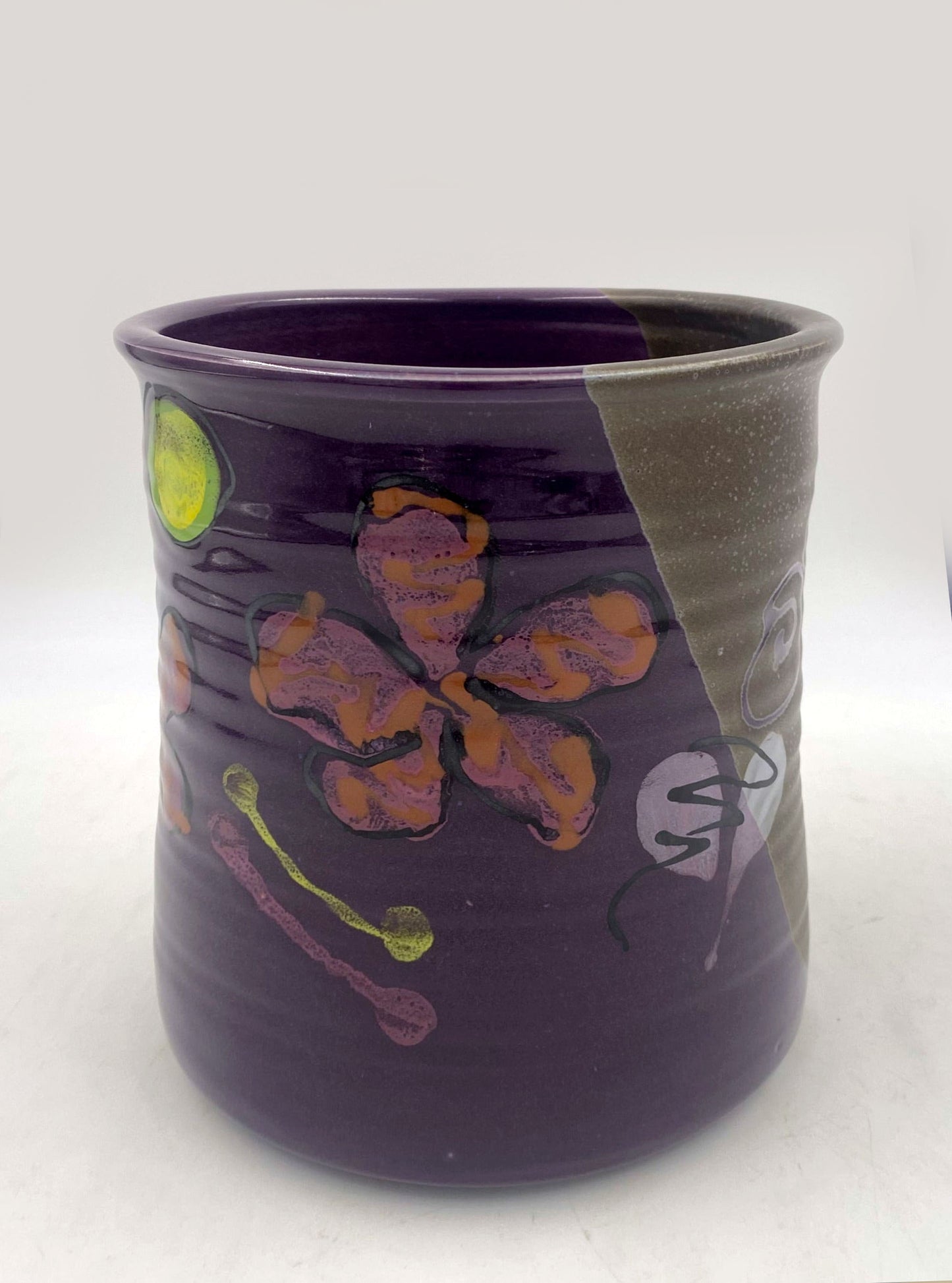 Purple Poppy Utensil Holder