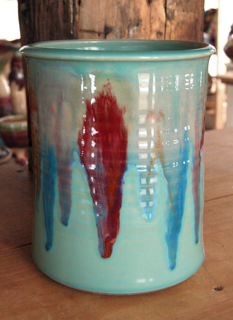 Sand Dollar Utensil Holder - Lasser Ceramics