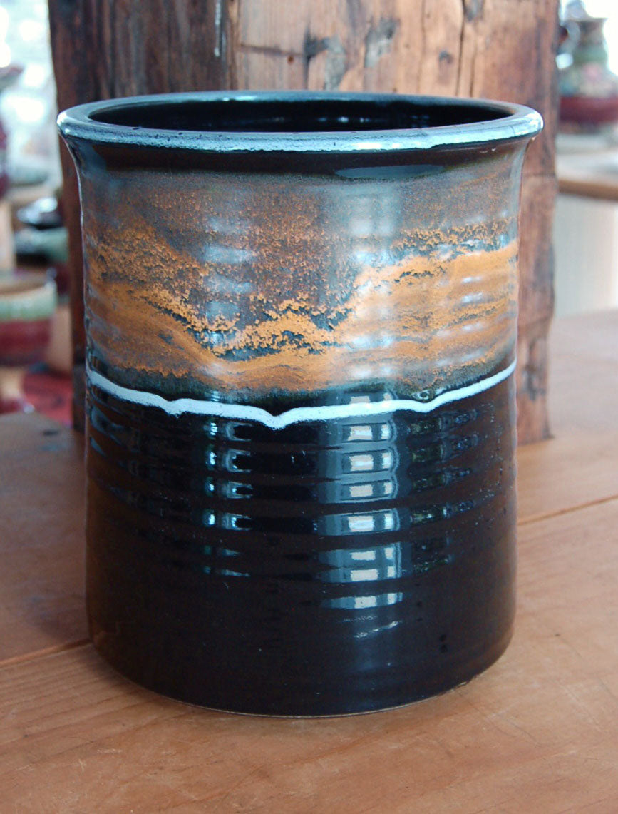 Tiger Stripe Utensil Holder - Lasser Ceramics