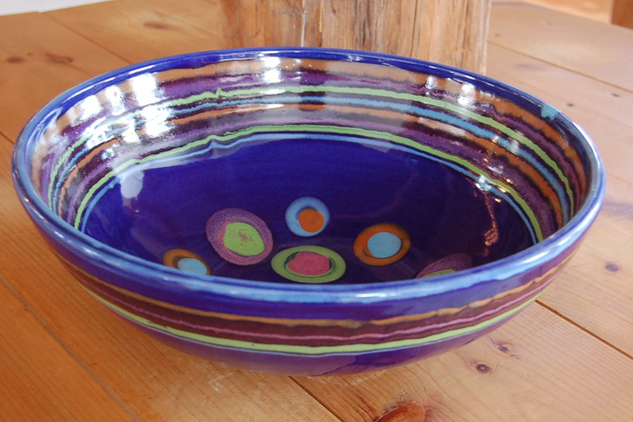 Galaxy Blue Serving Bowl - Lasser Ceramics