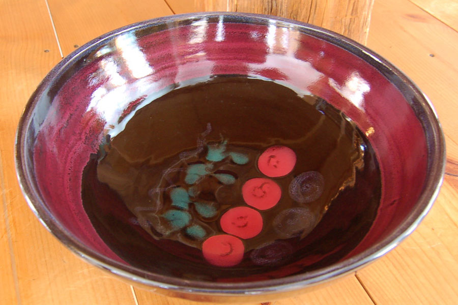 Midnight Tulip Serving Bowl - Lasser Ceramics