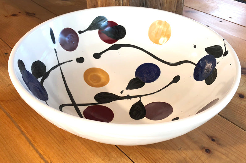 Clear White Serving Bowl - Lasser Ceramics