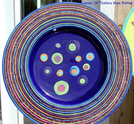 Galaxy Blue Platter - Lasser Ceramics