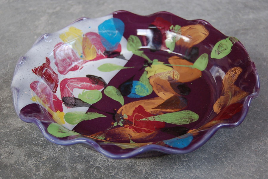 Fifty-Fifty Pie Plate - Lasser Ceramics