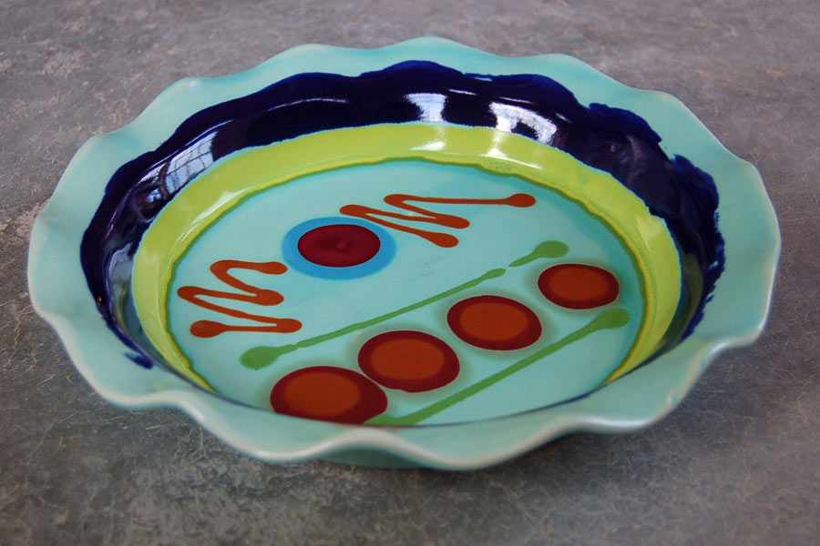 Jaded Pie Plate - Lasser Ceramics