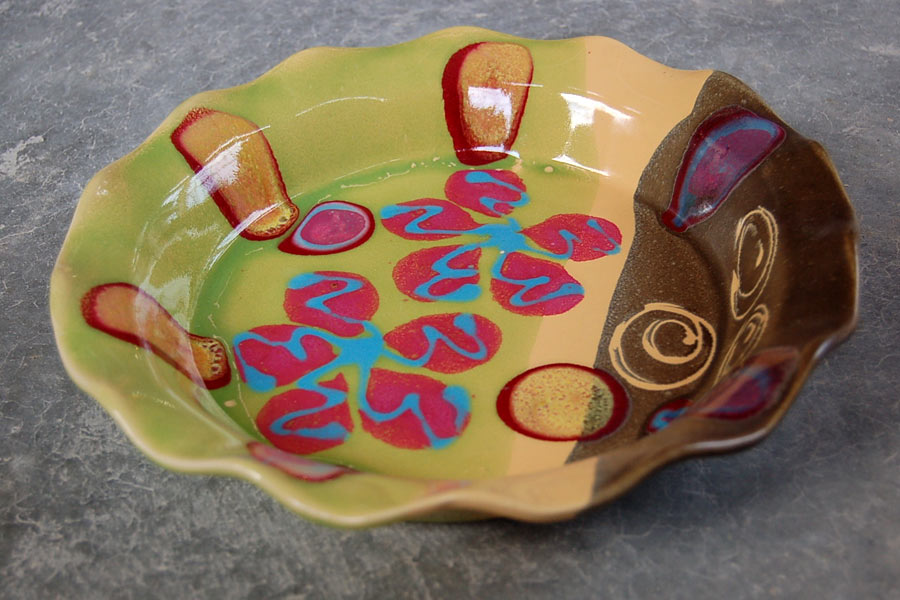 Marigold Poppy Pie Plate