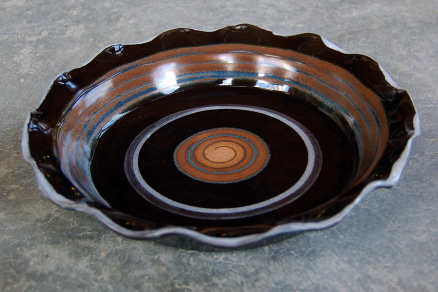 Tiger Stripe Pie Plate - Lasser Ceramics