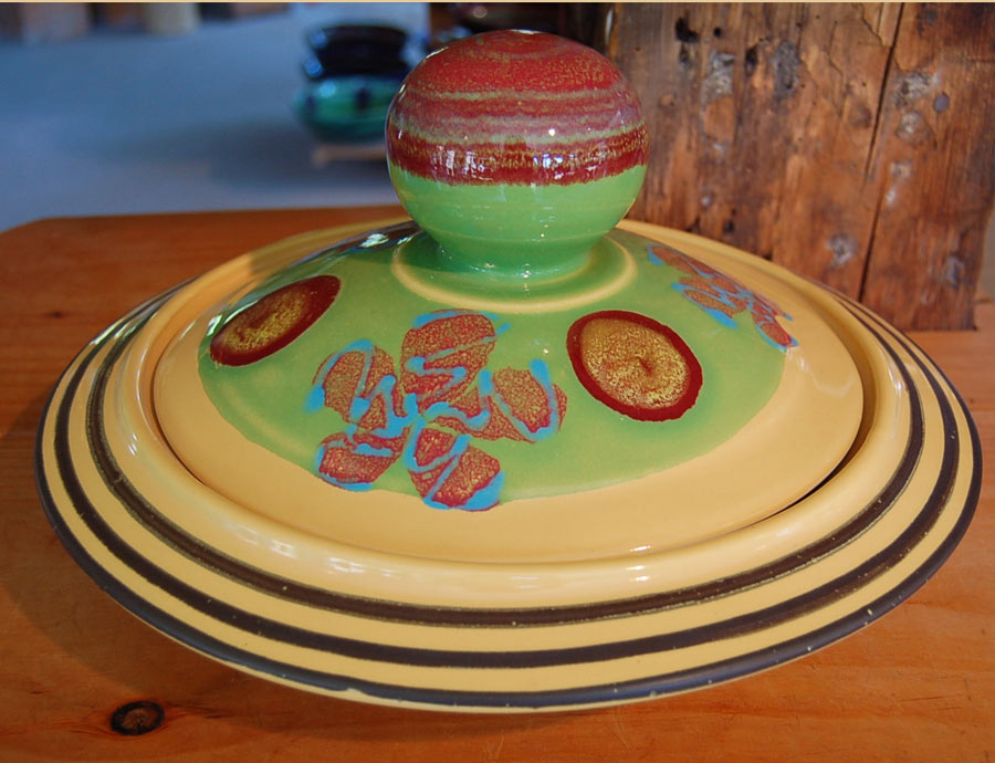 Marigold Poppy Casserole Dish - Lasser Ceramics