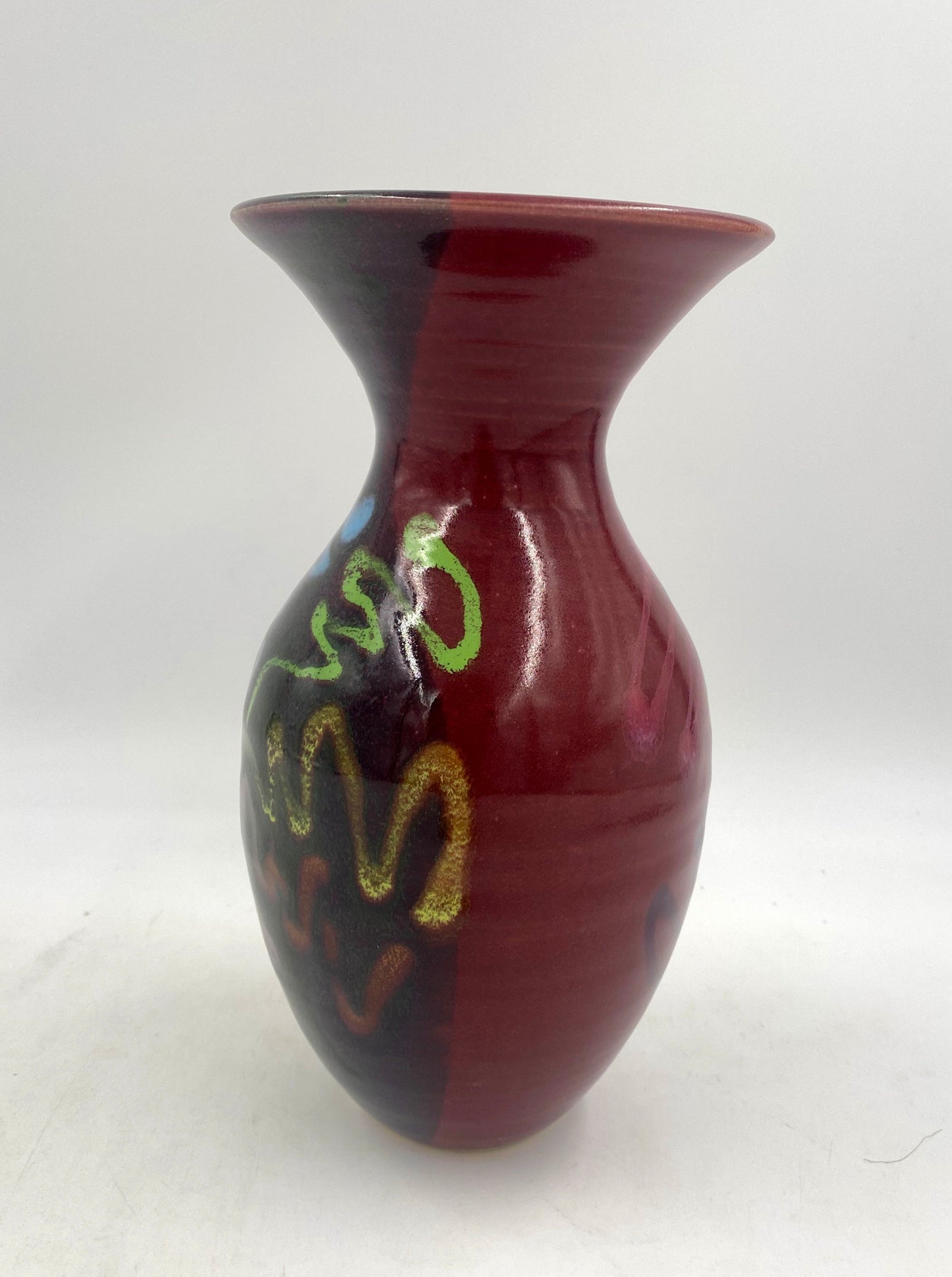 Red Craze Petite Vase - Lasser Ceramics