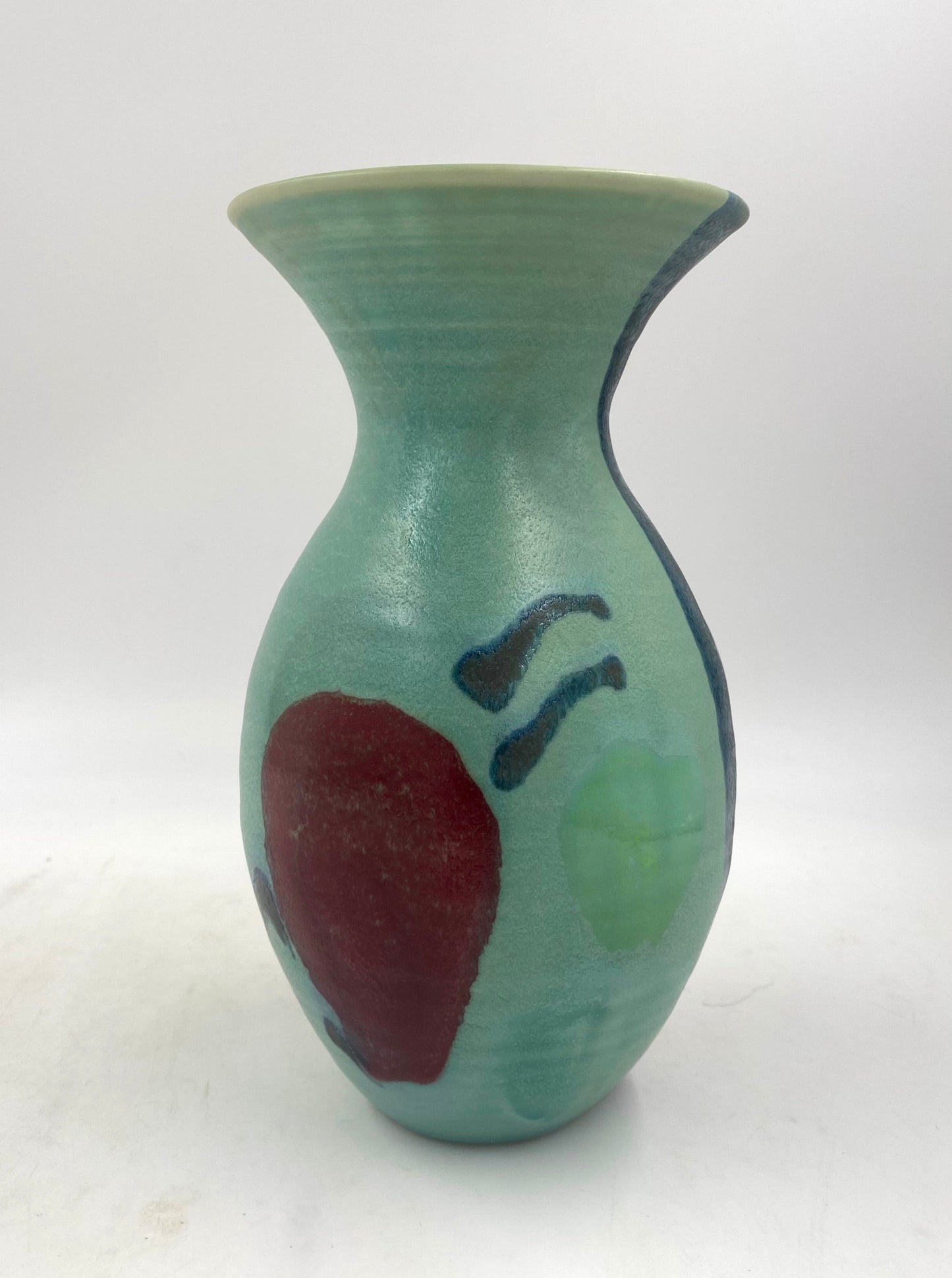 Green Black Petite Vase