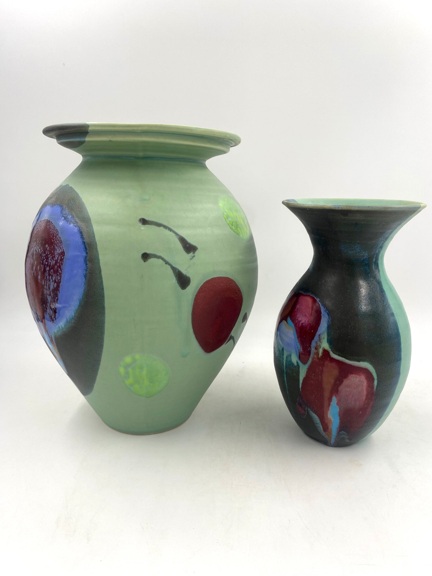 Green Black Petite Vase