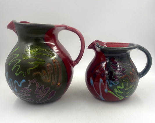 Red Craze Pitcher - Lasser Ceramics