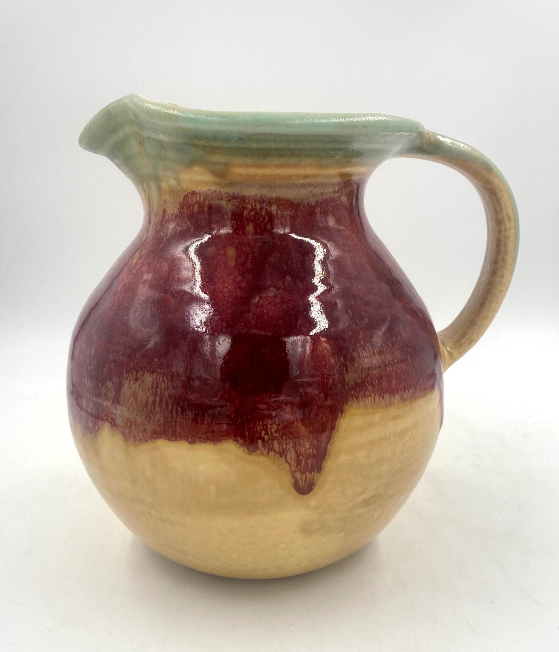 Red Tulip Pitcher - Lasser Ceramics