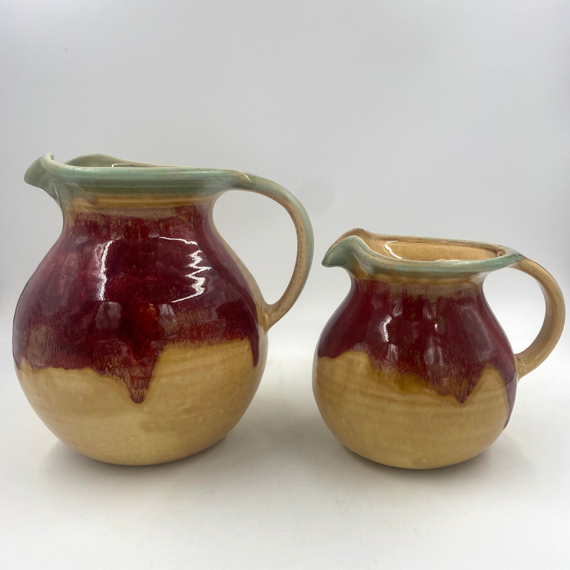 Red Tulip Pitcher - Lasser Ceramics