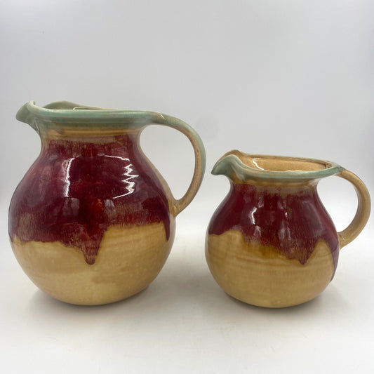 Red Tulip Pitcher - Lasser Ceramics