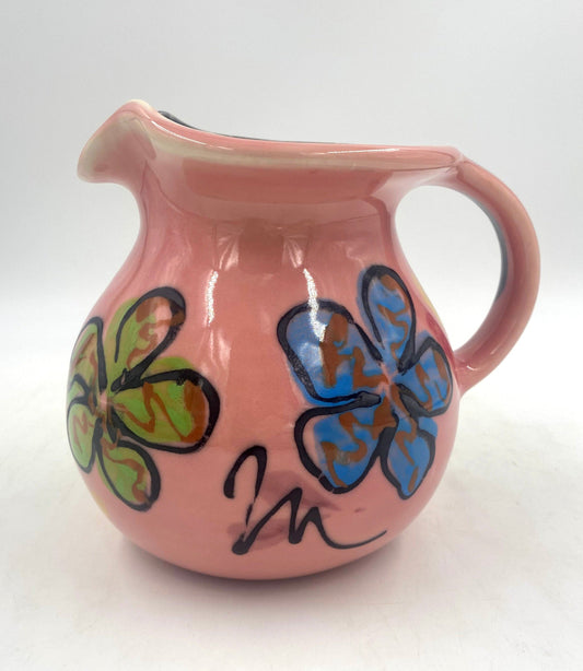 Pink Poppy Pitcher - Lasser Ceramics