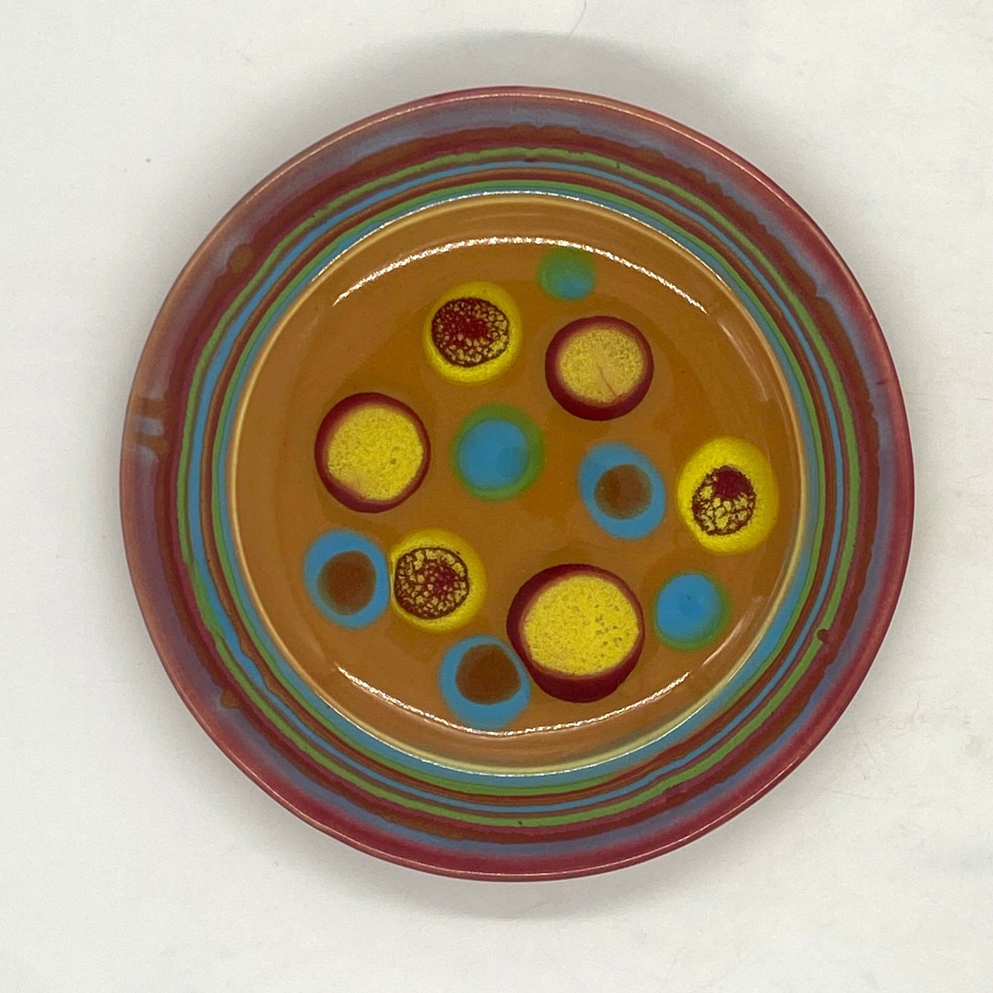 Saturn Orange Salad Plate - Lasser Ceramics