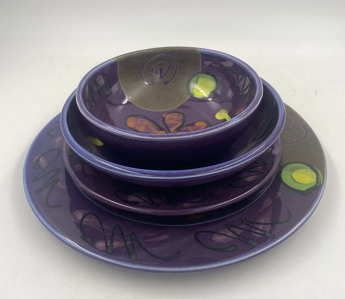 Purple Poppy Baby Bowl - Lasser Ceramics