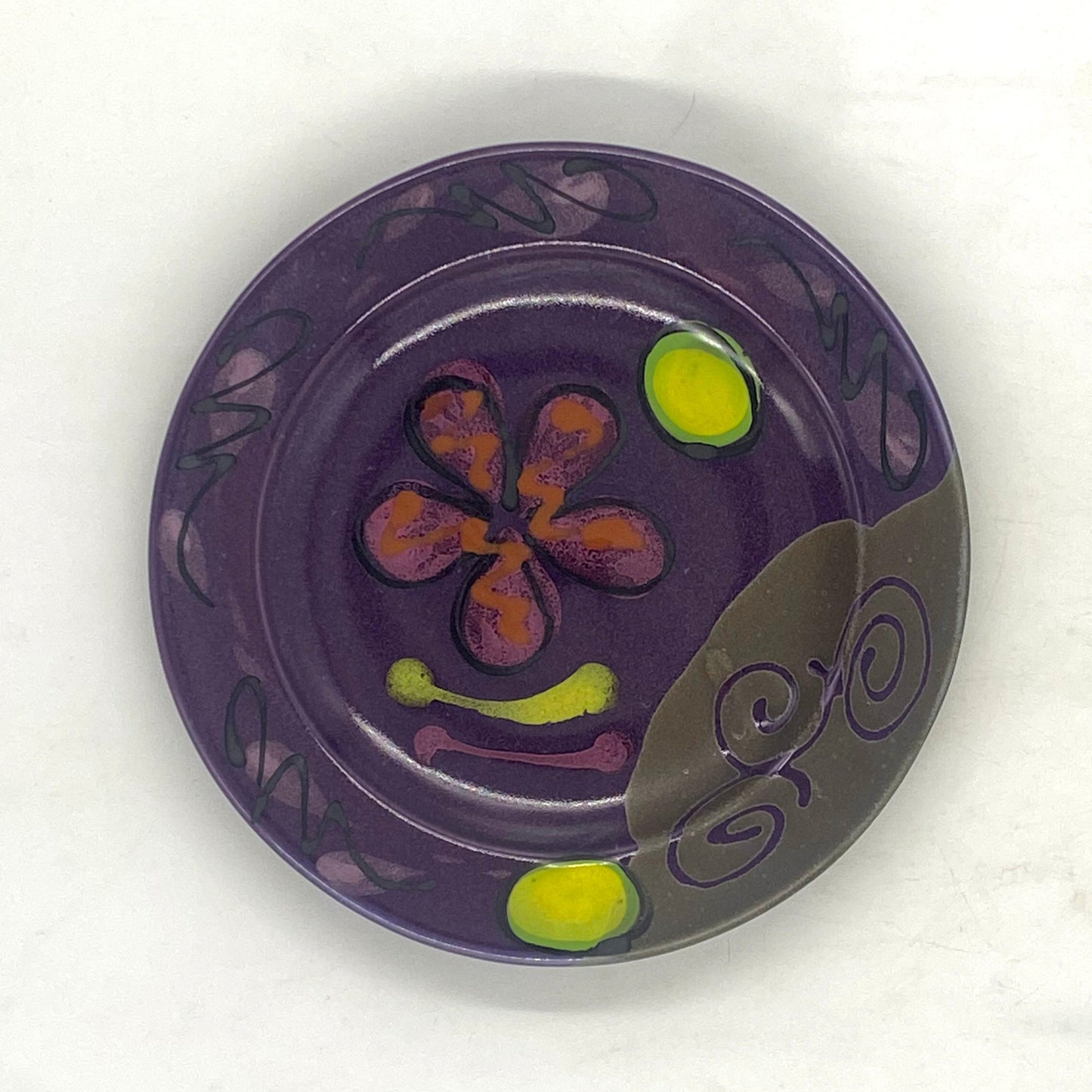 Purple Poppy Salad Plate - Lasser Ceramics