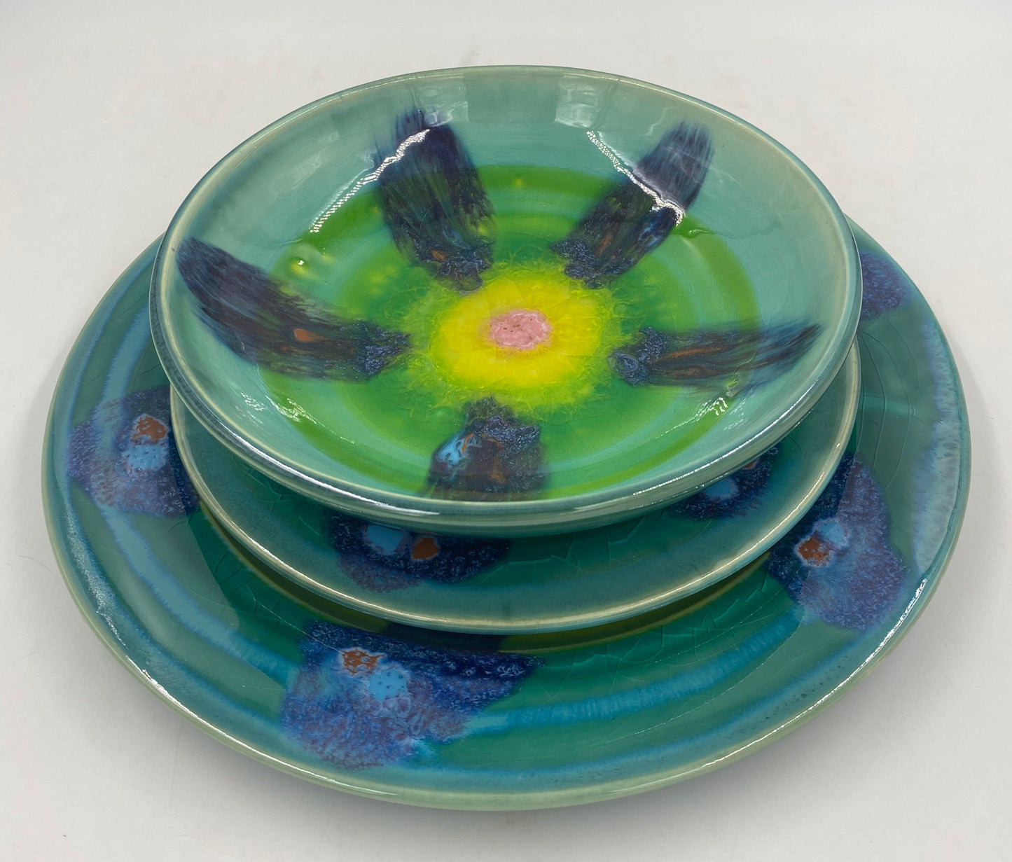 Teal Dinner Bowl - Lasser Ceramics