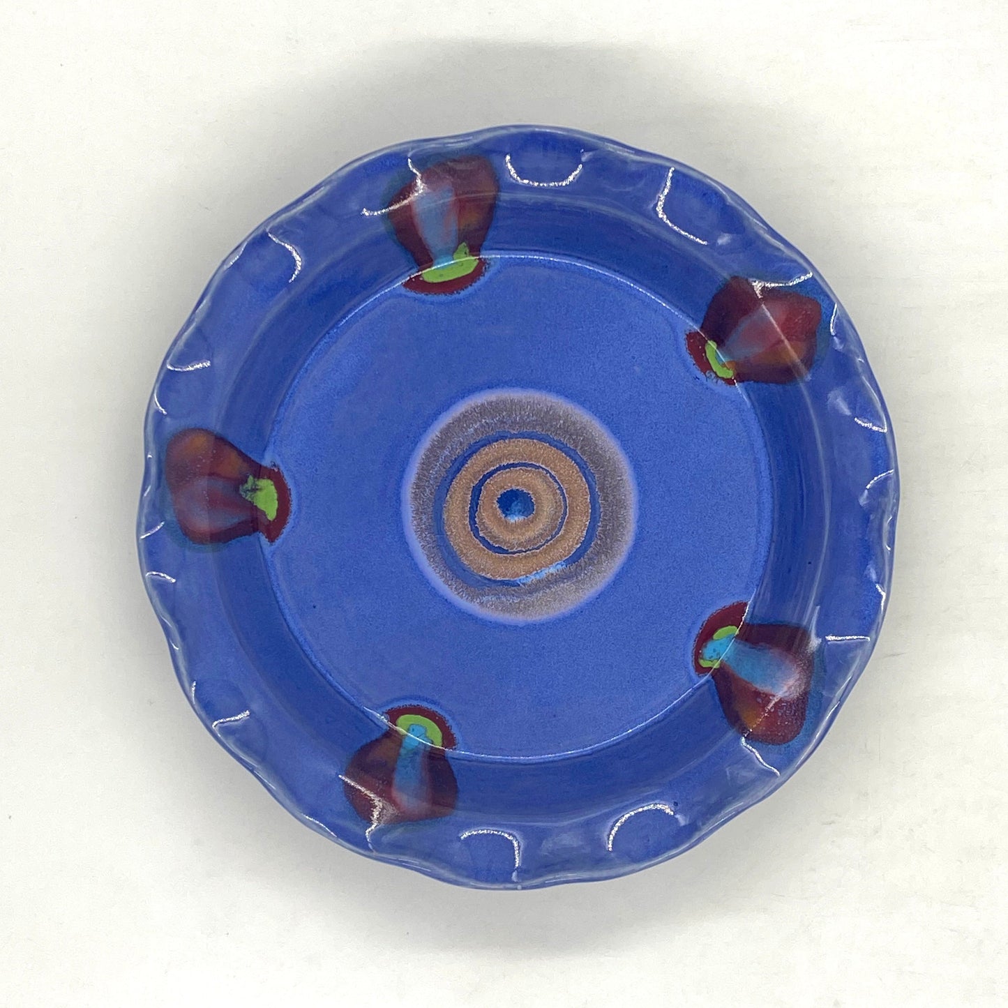 Blue Moon Pie Plate - Lasser Ceramics