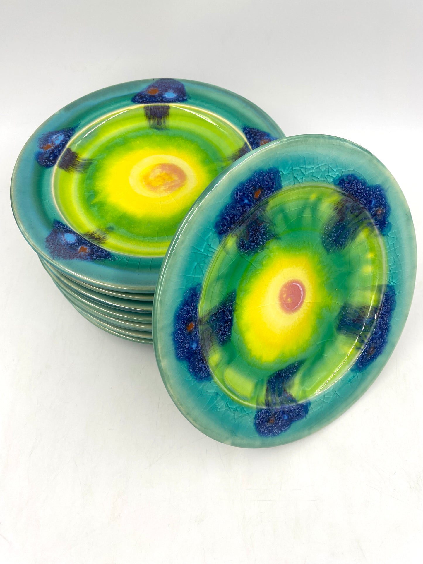 Teal Dinner Plate - Lasser Ceramics