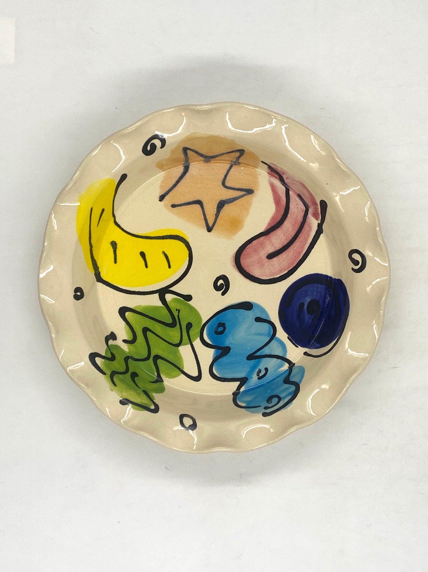 Beach Party Pie Plate - Lasser Ceramics