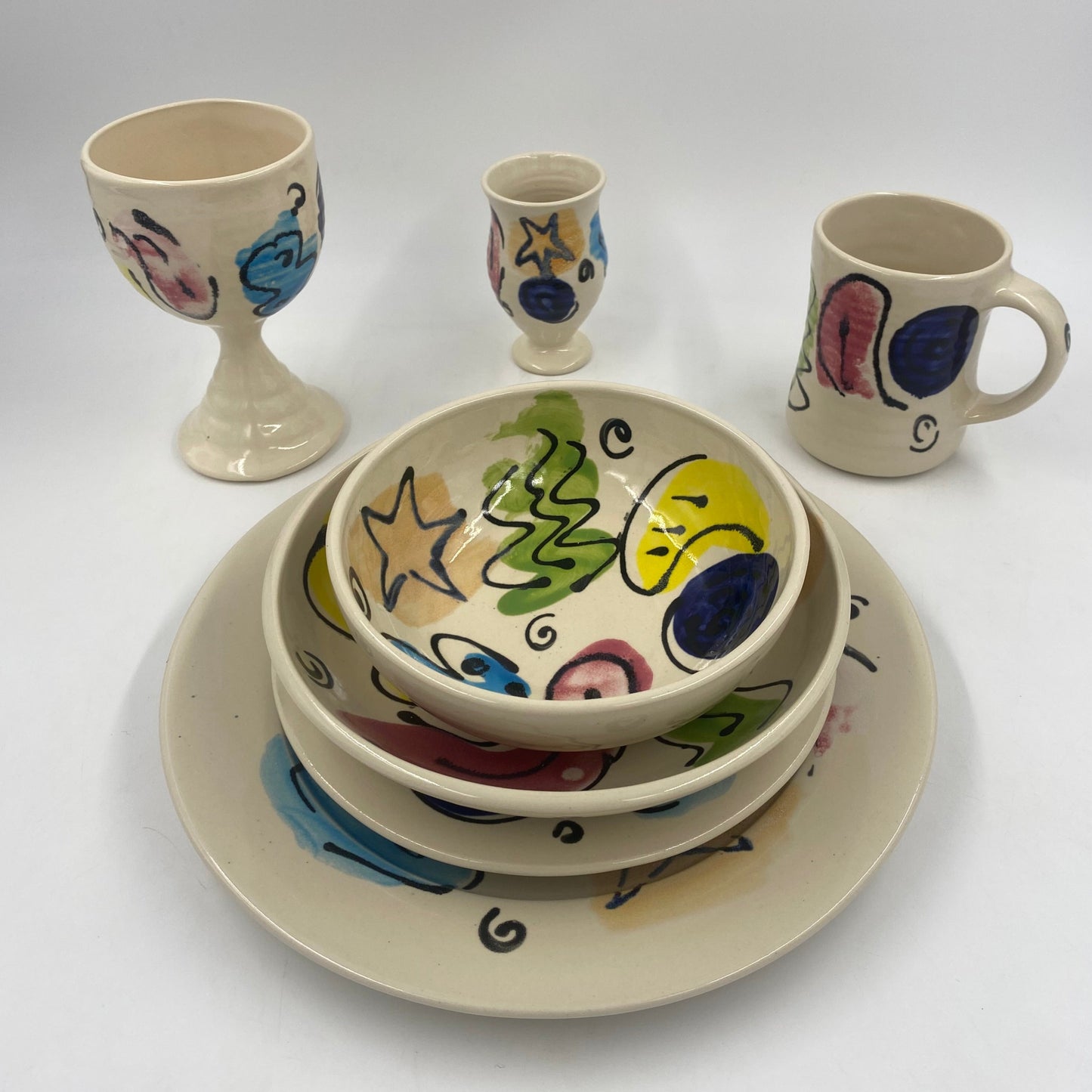 Beach Party Place Setting - Lasser Ceramics