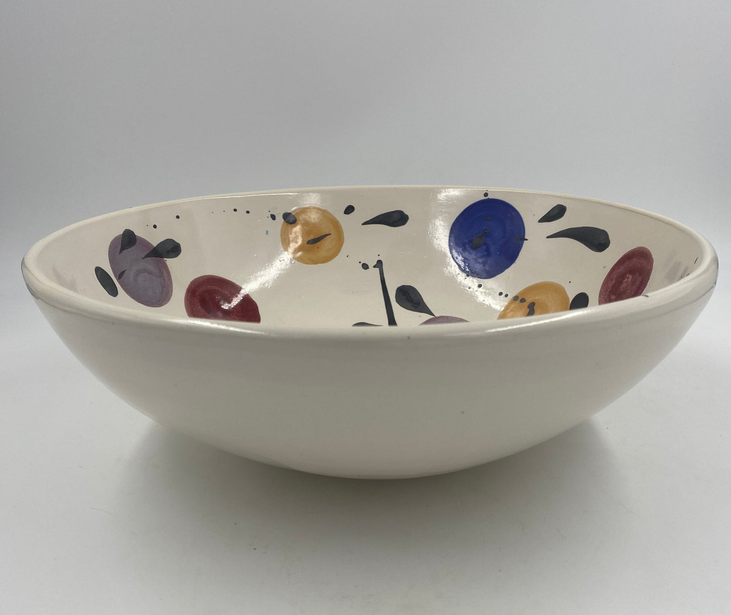 Clear White Serving Bowl - Lasser Ceramics