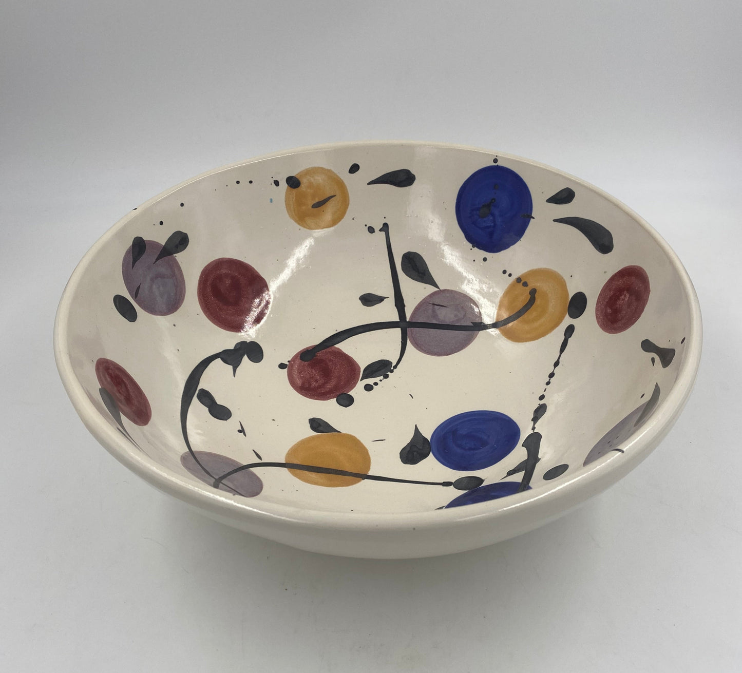 Clear White Serving Bowl - Lasser Ceramics