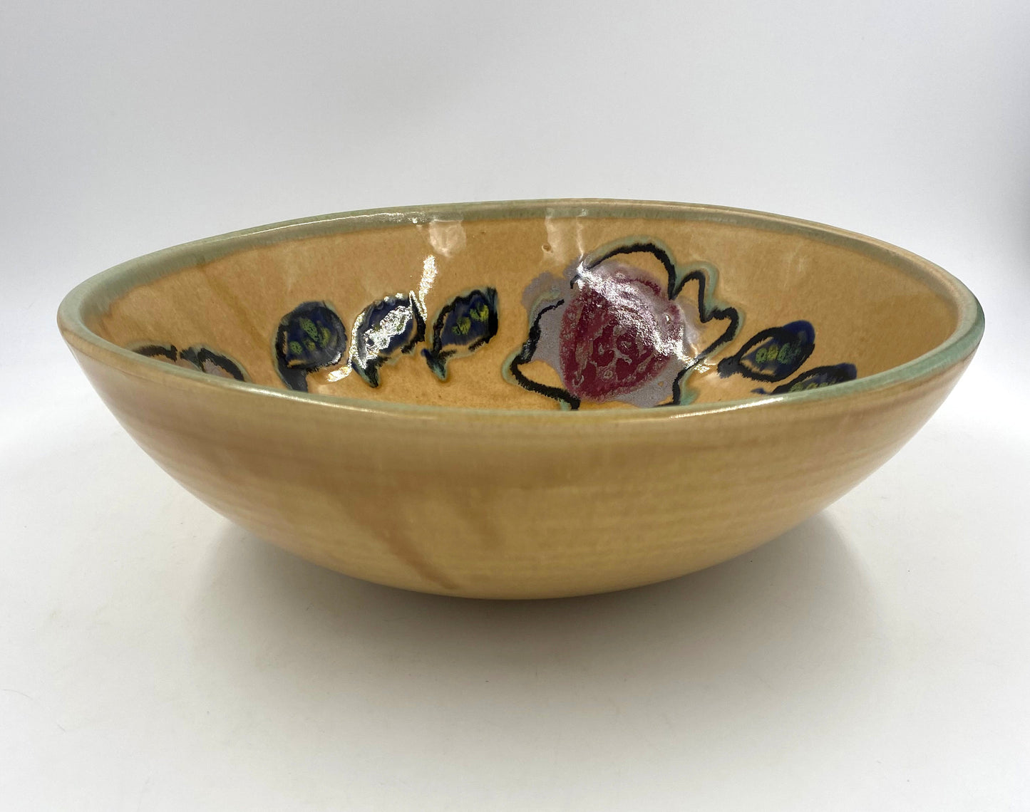 Vermont Rose Serving Bowl - Lasser Ceramics