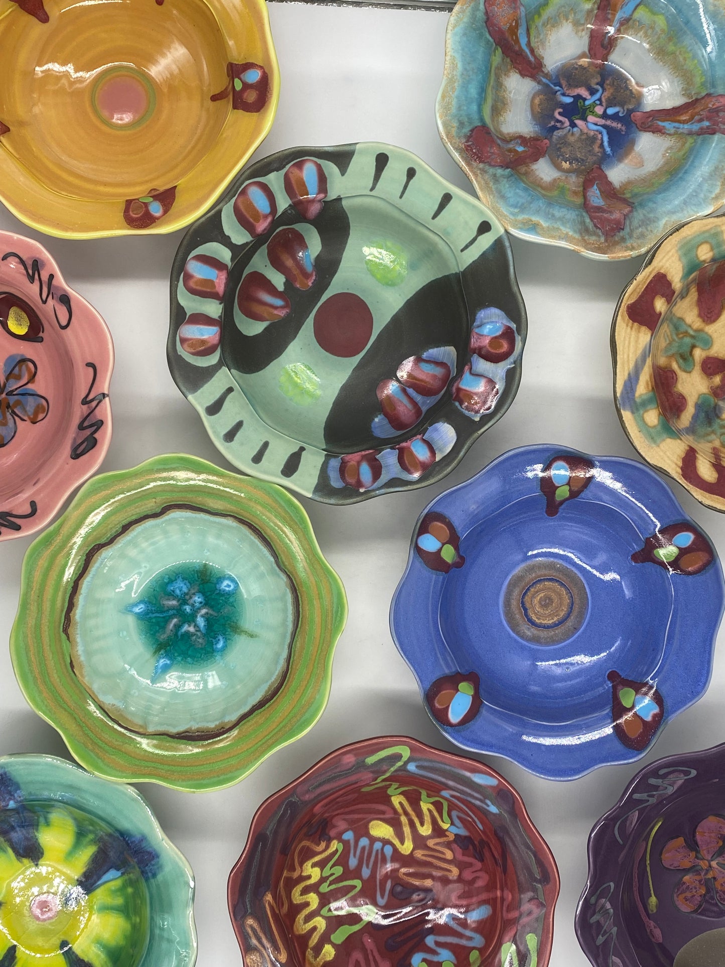 Blue Moon Carved Rim Bowl - Lasser Ceramics