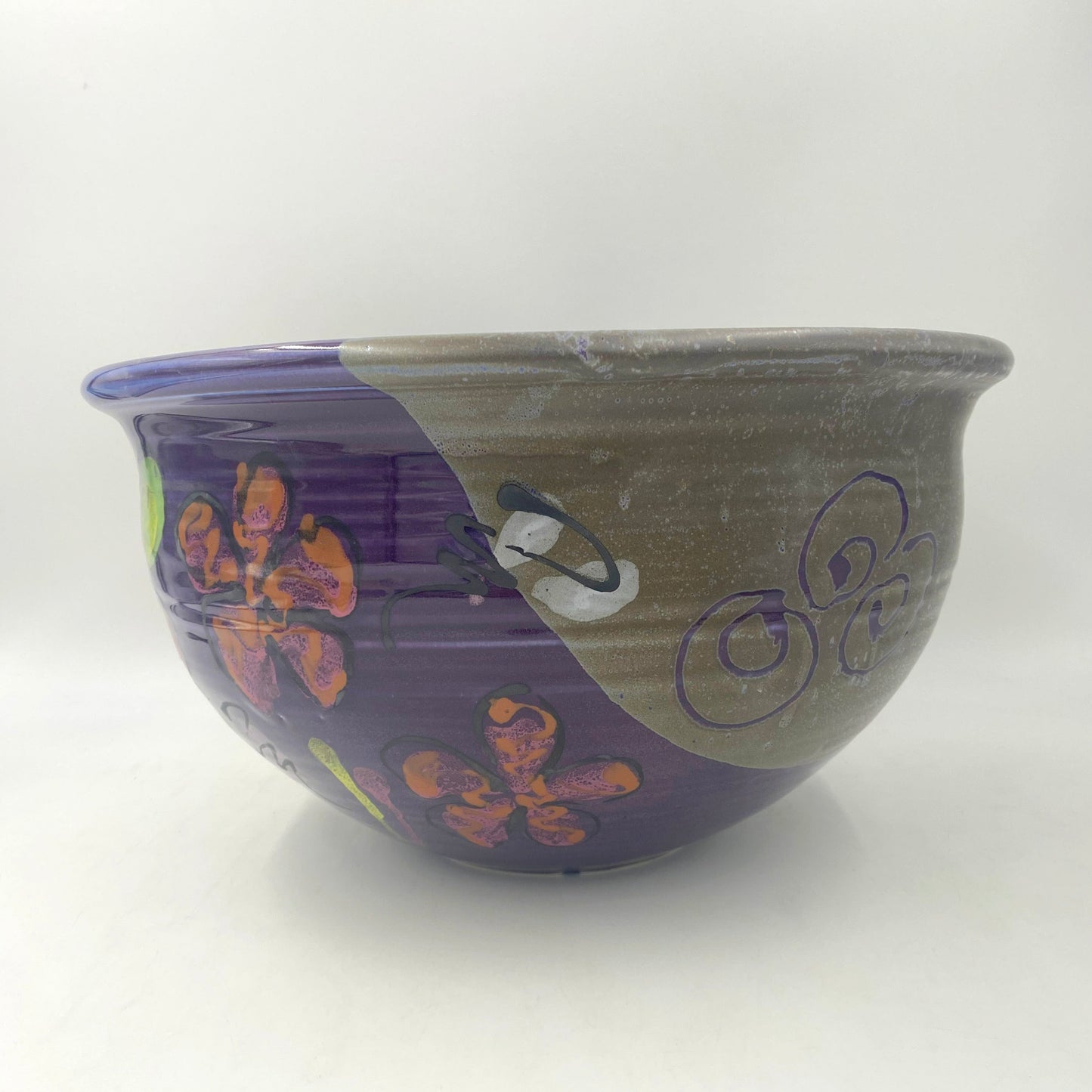 Purple Poppy Planter - Lasser Ceramics