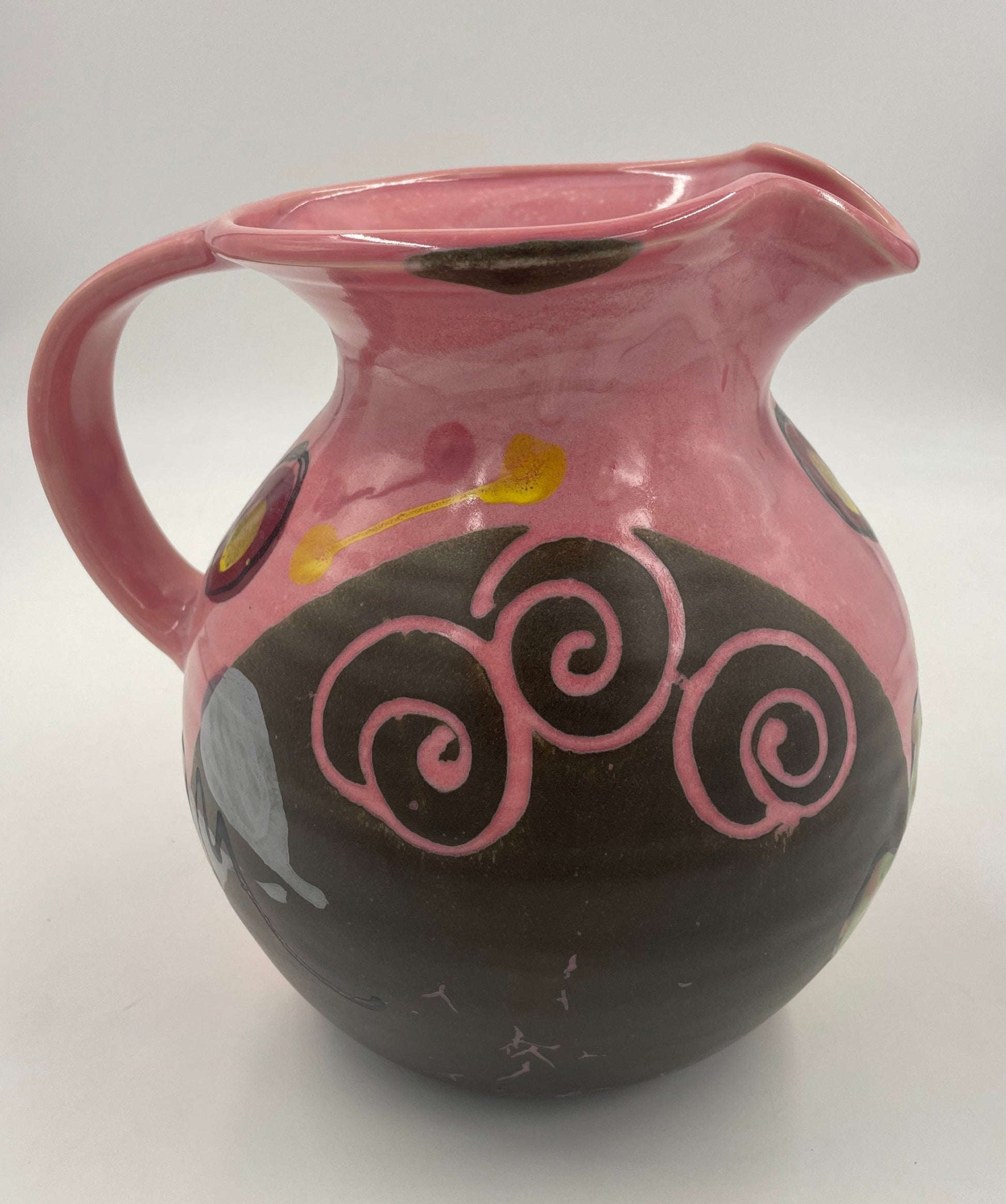 Pink Poppy Pitcher - Lasser Ceramics