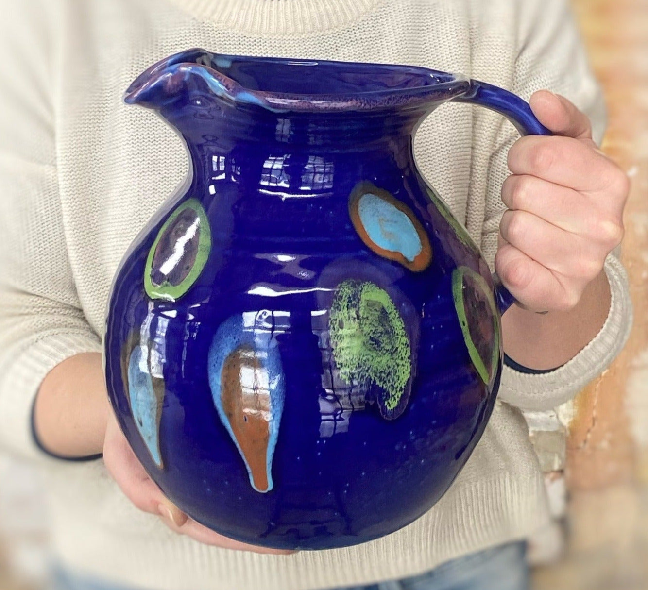 Galaxy Blue Pitcher - Lasser Ceramics