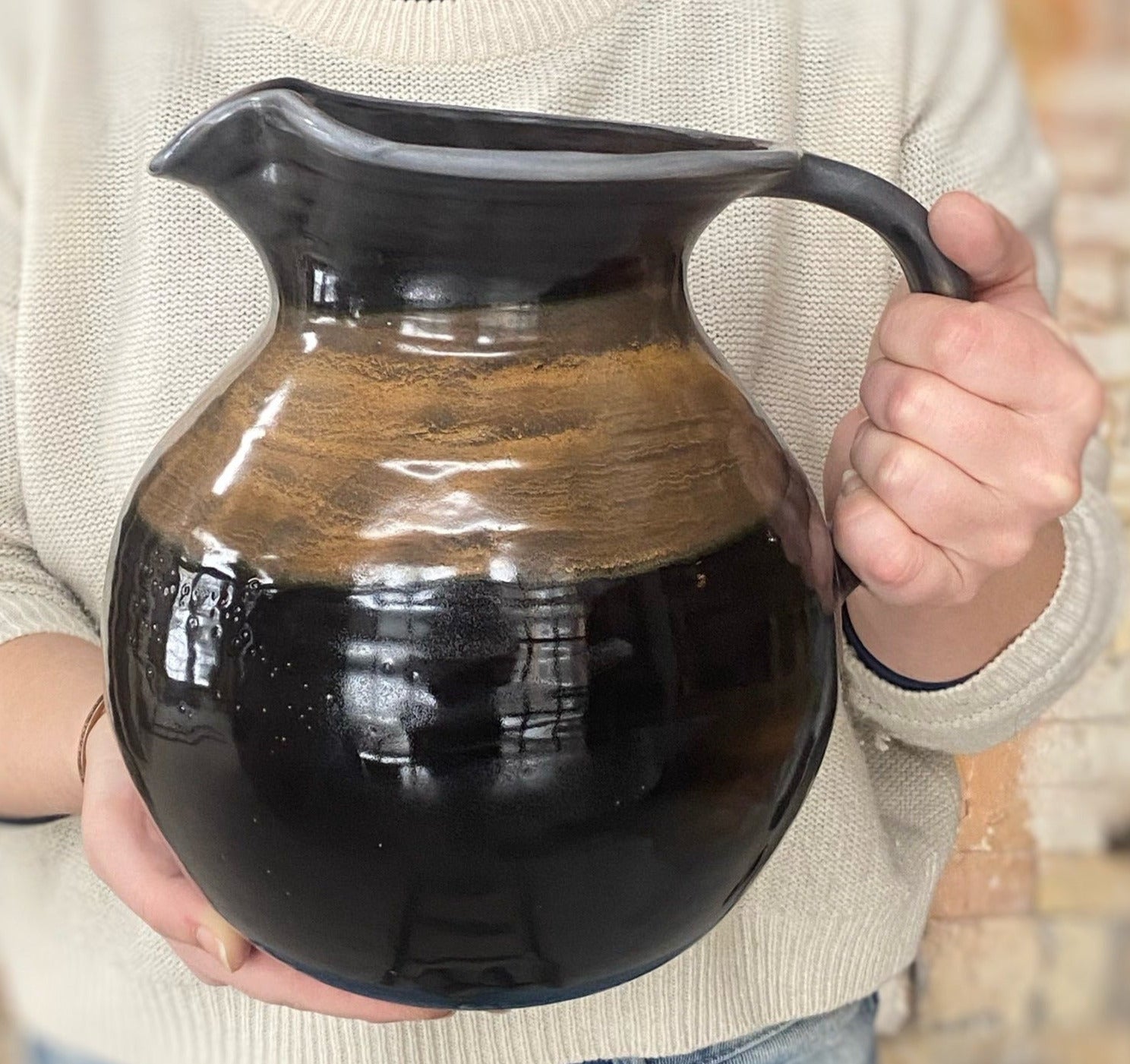 Tiger Stripe Pitcher - Lasser Ceramics