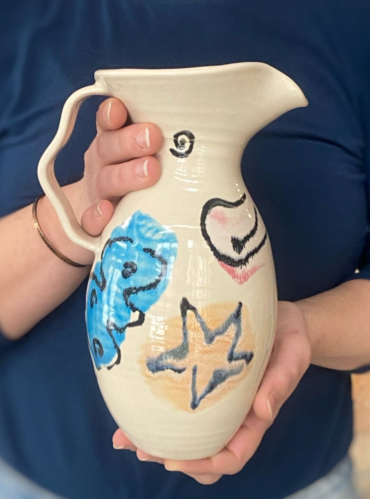 Beach Party Petite Pitcher - Lasser Ceramics