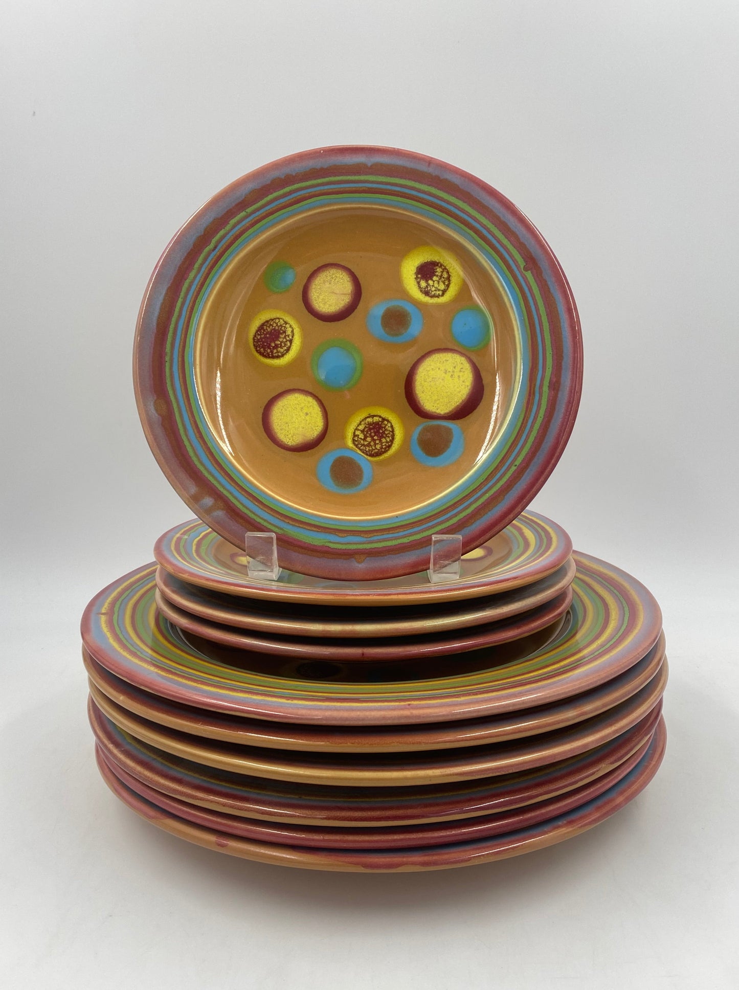 Saturn Orange Salad Plate - Lasser Ceramics