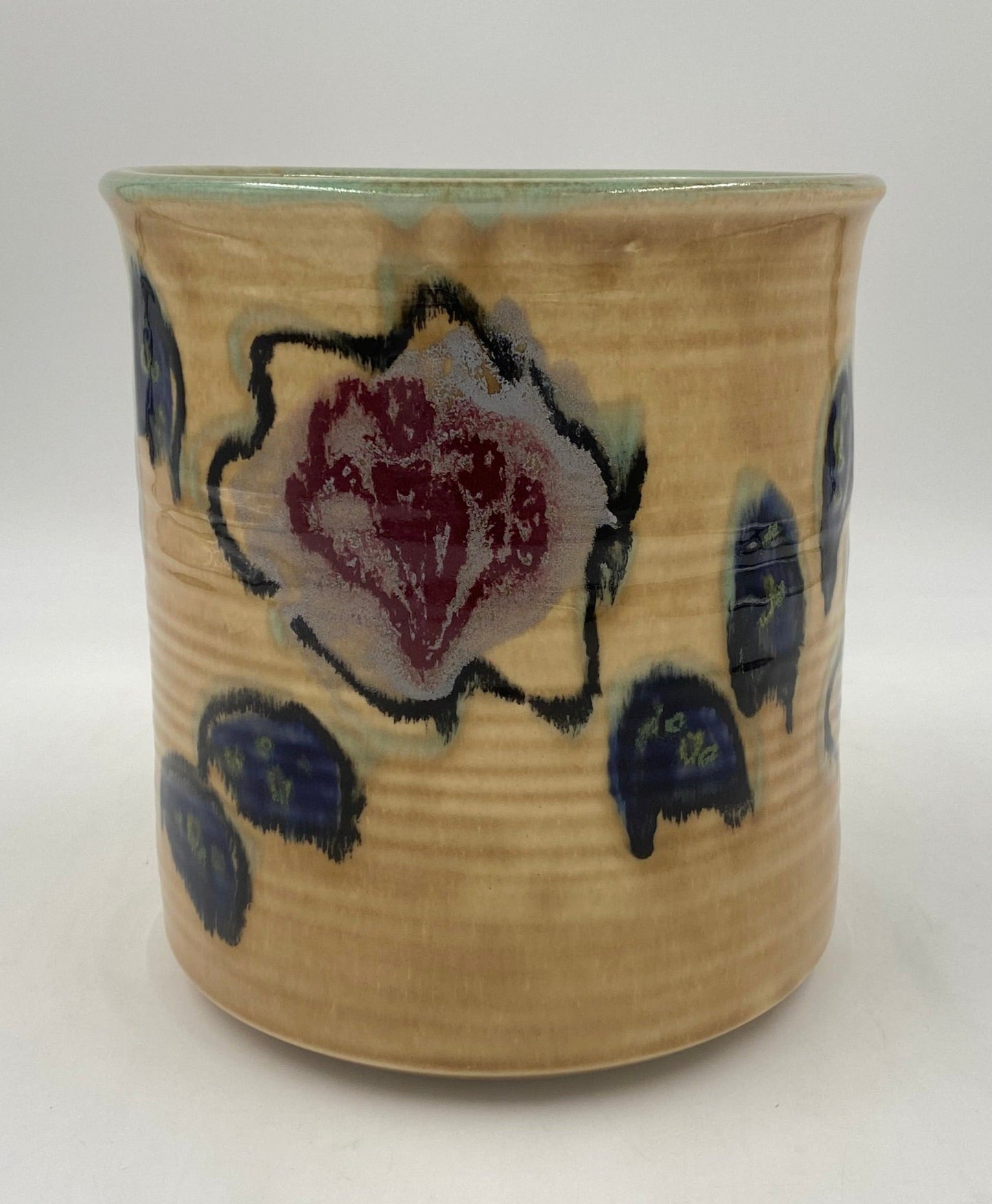 Vermont Rose Utensil Holder - Lasser Ceramics
