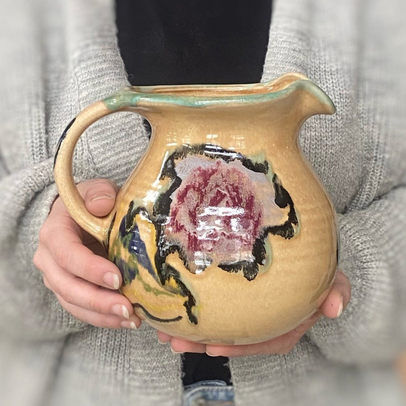 Vermont Rose Pitcher - Lasser Ceramics