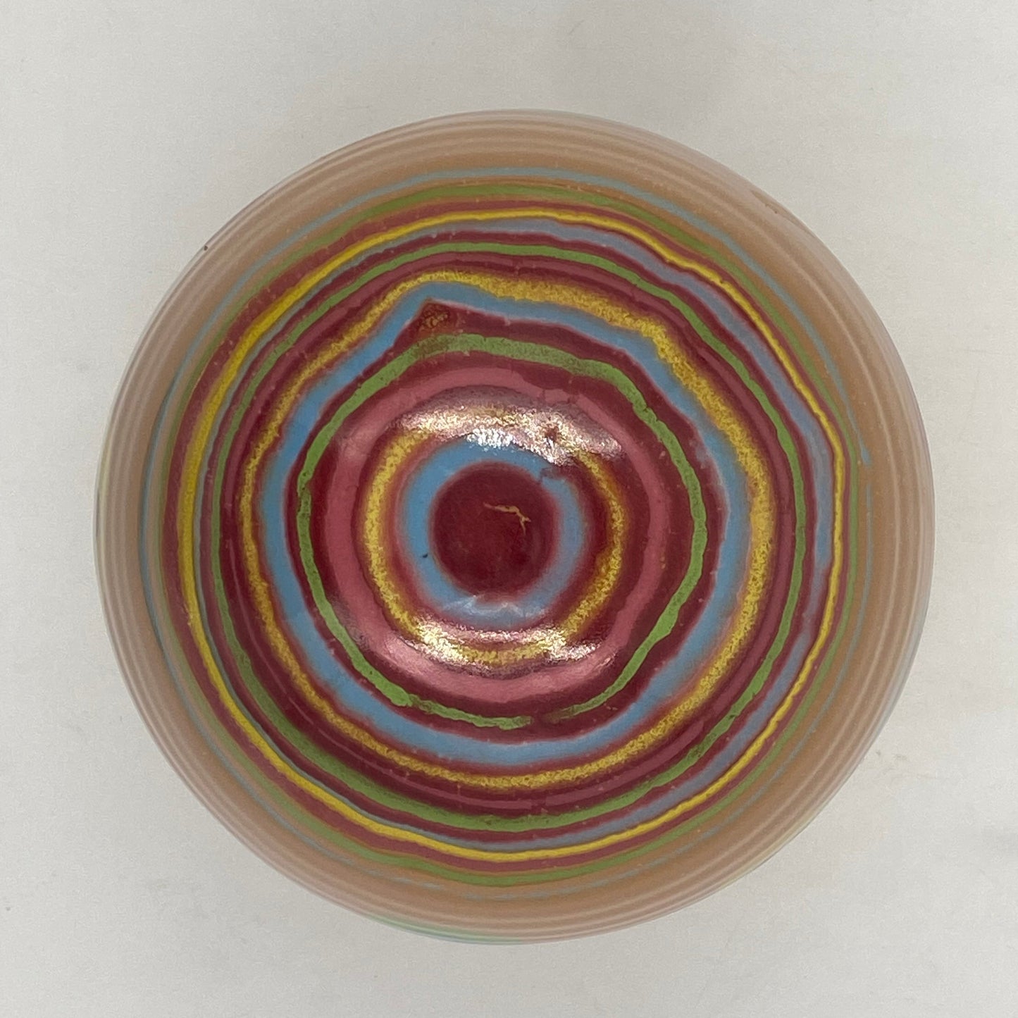 Saturn Orange Garden Orbs - Lasser Ceramics