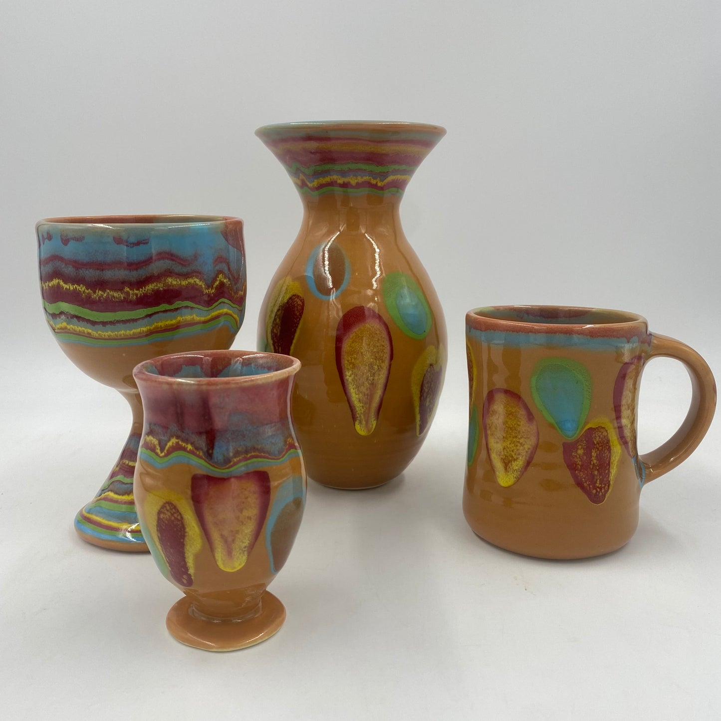 Saturn Orange Petite Vase - Lasser Ceramics