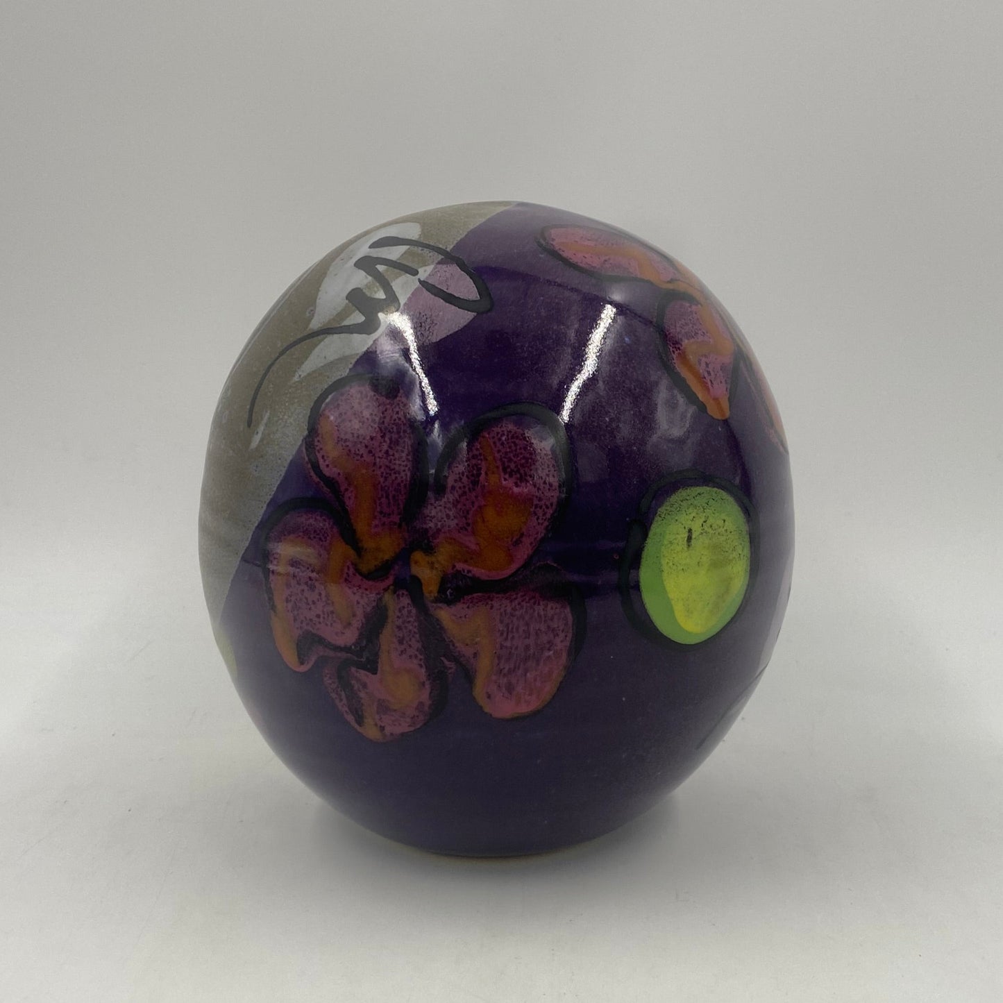 Purple Poppy Orbs - Lasser Ceramics