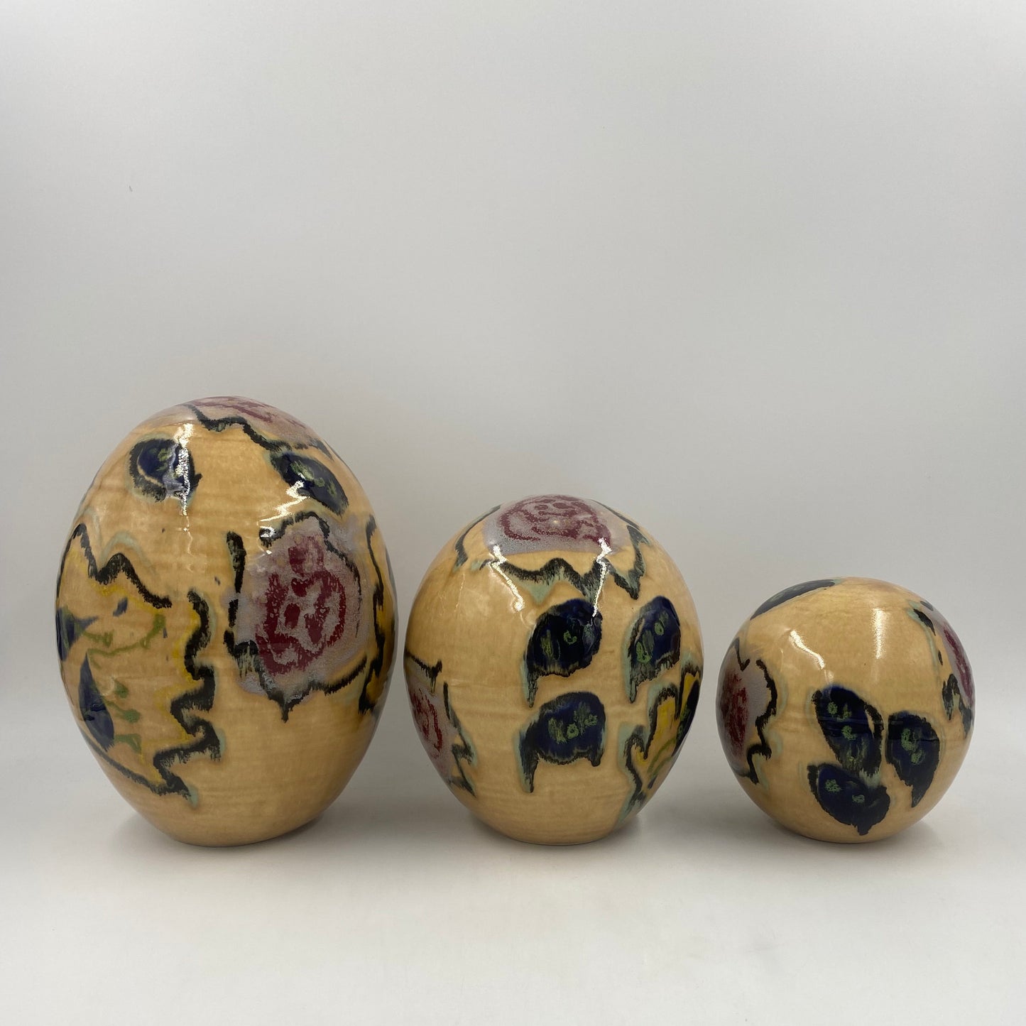 Vermont Rose Garden Orbs - Lasser Ceramics