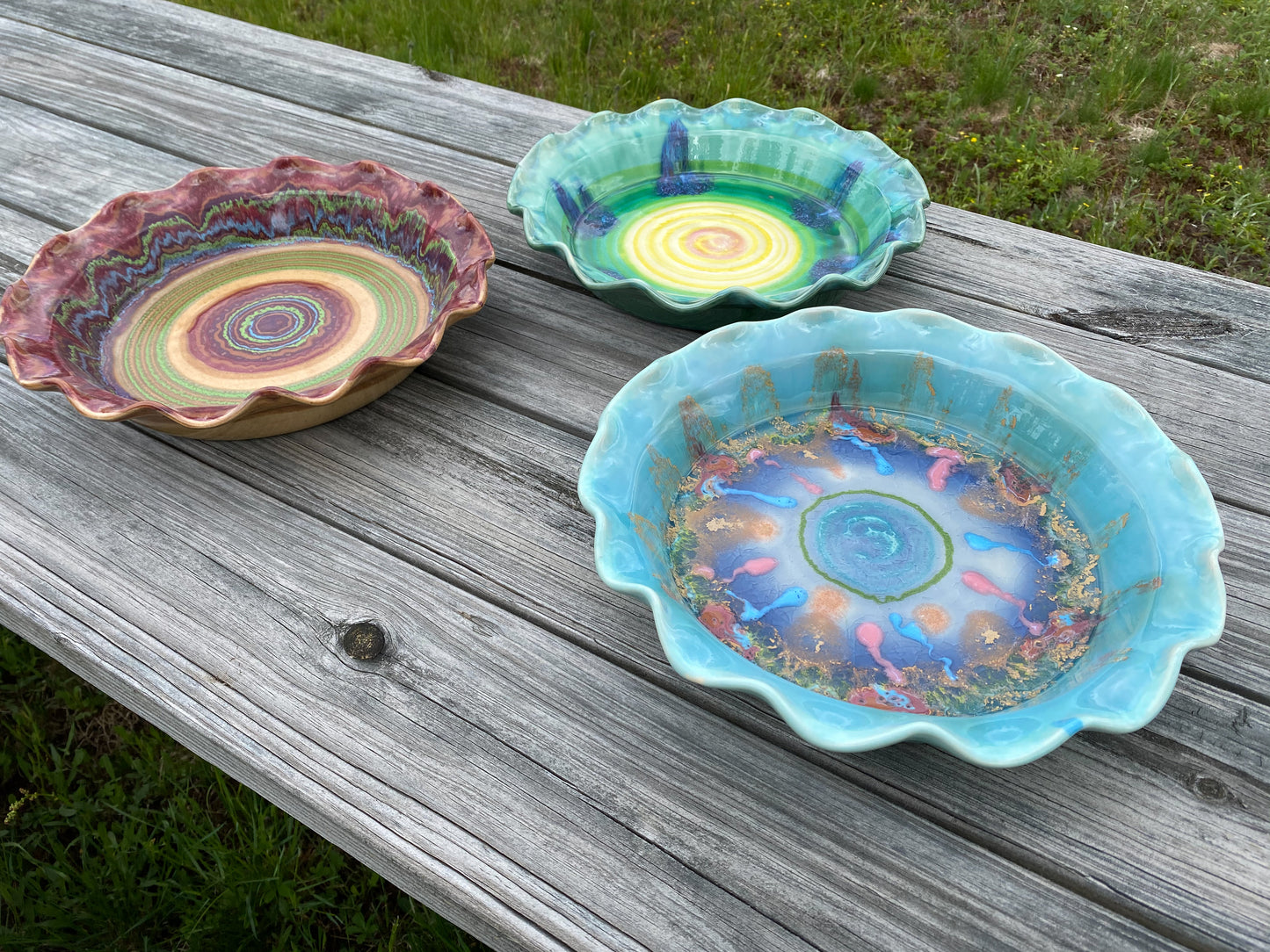 Sand Dollar Pie Plate - Lasser Ceramics